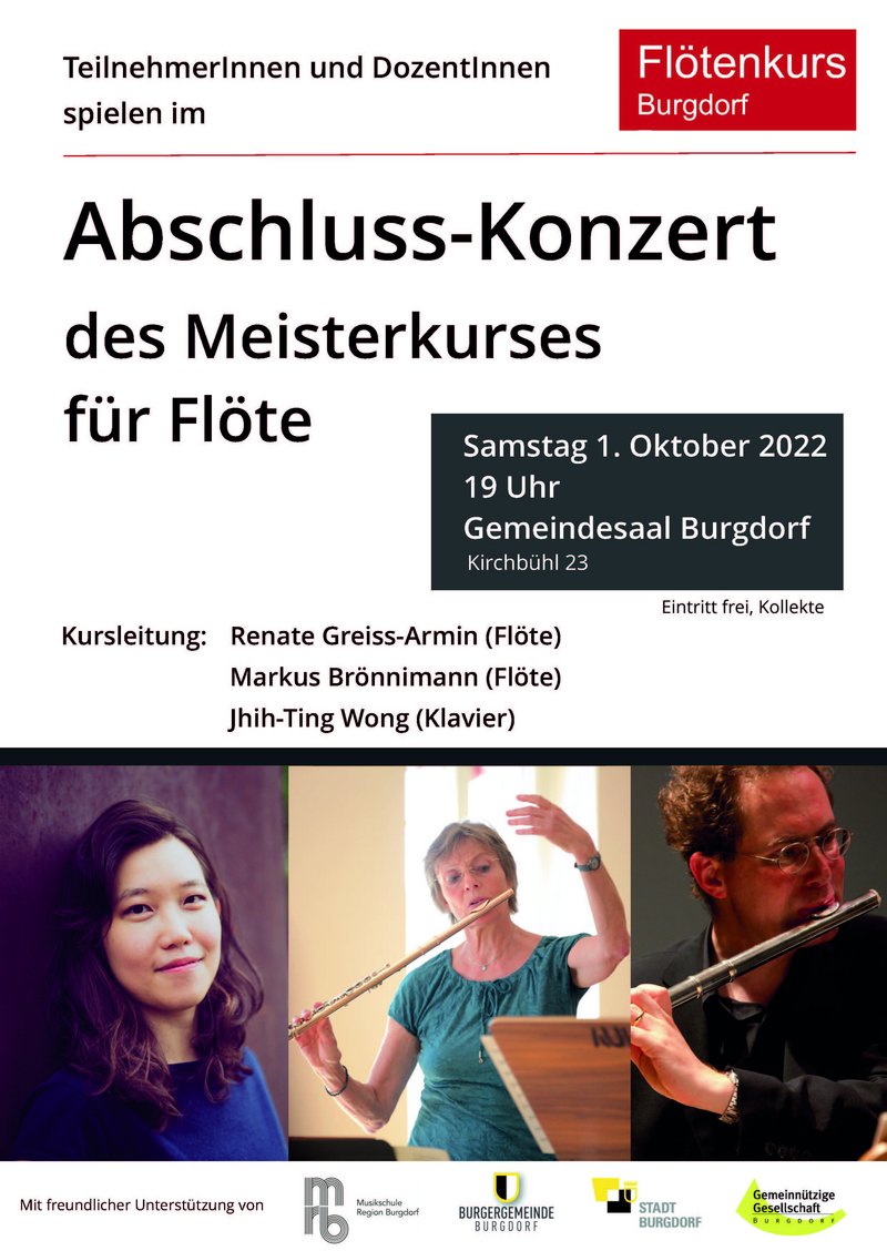 Abschluss-Konzert des Meisterkurses für Flöte-1
